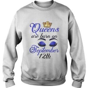 Queens Are Born On September 12 Virgo Birthday Girl Sweatshirt
